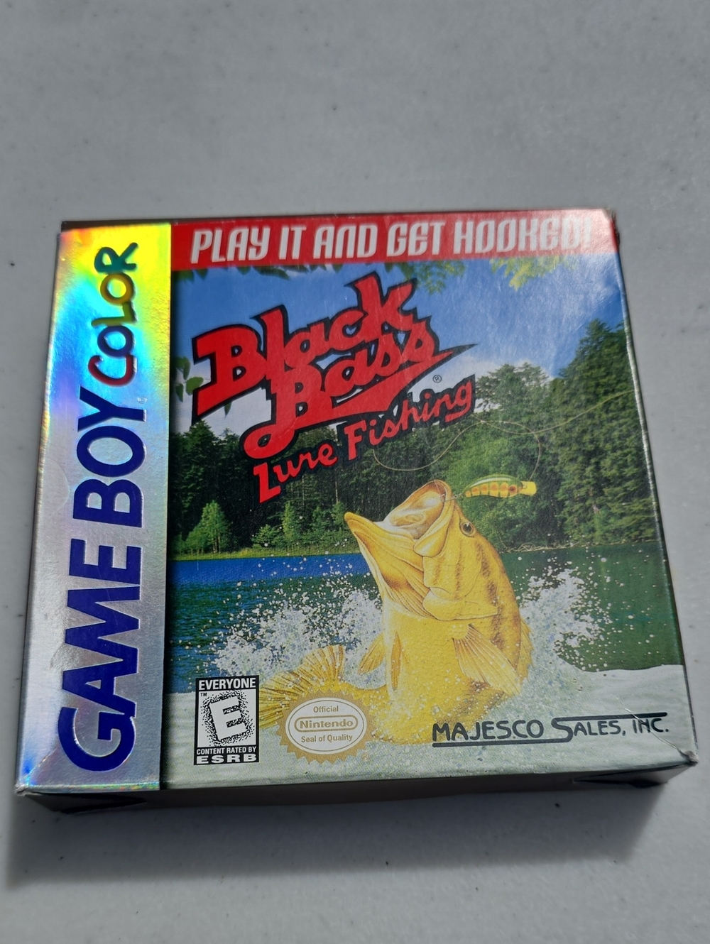 Nintendo Game Boy Color Black Bass Lure Fishing - Blue, Yellow, Red
